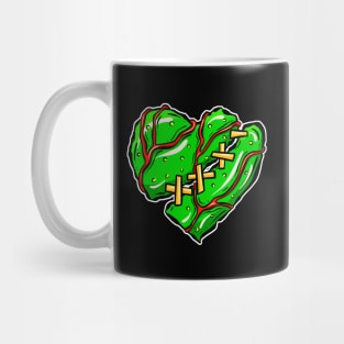 Zombie Broken Dead Pink Heart Cartoon Mug